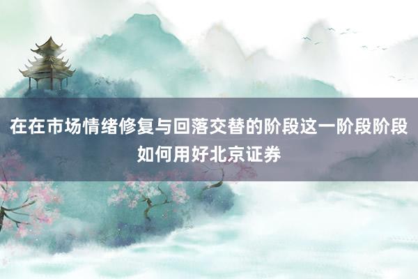 在在市场情绪修复与回落交替的阶段这一阶段阶段如何用好北京证券