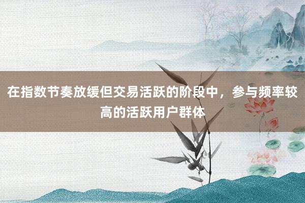 在指数节奏放缓但交易活跃的阶段中，参与频率较高的活跃用户群体