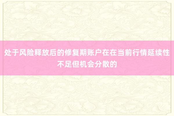 处于风险释放后的修复期账户在在当前行情延续性不足但机会分散的