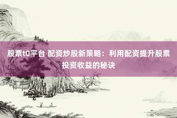 股票t0平台 配资炒股新策略：利用配资提升股票投资收益的秘诀