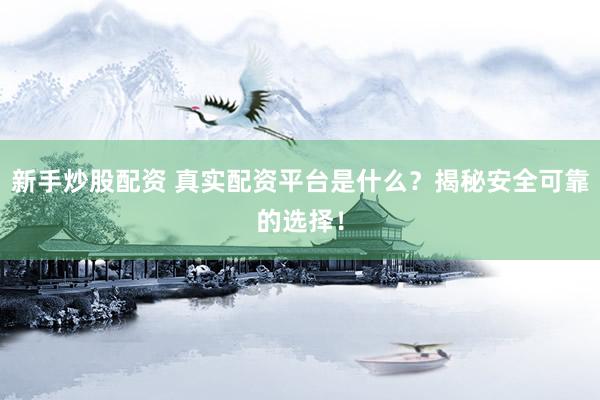 新手炒股配资 真实配资平台是什么？揭秘安全可靠的选择！